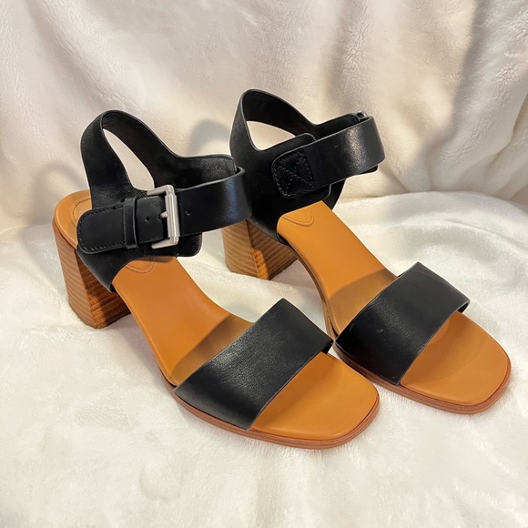 Clarks Block Heel Sandal Clarks Ladies Landra 70 Strap - Picture 3 of 5